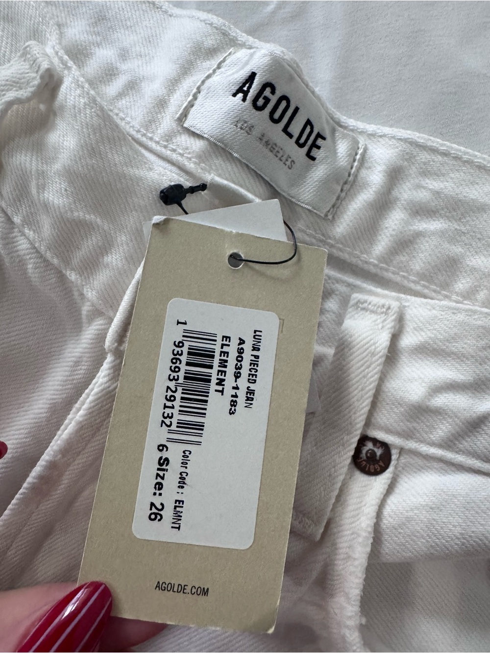 Agolde White Wide-Leg Jeans - Picture 5 of 8